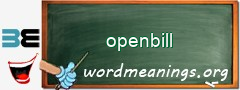 WordMeaning blackboard for openbill